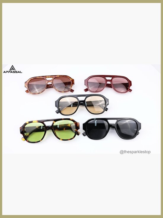 Retro Polarized Aviator Sunglasses Unisex Vintage 70s Square Frame